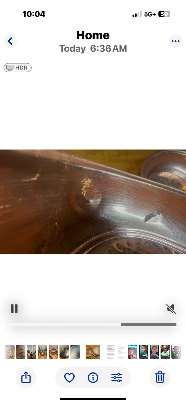 Vintage french sieve Copper pair - Thumbnail 8