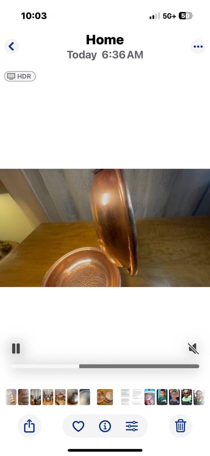 Vintage french sieve Copper pair - Thumbnail 4