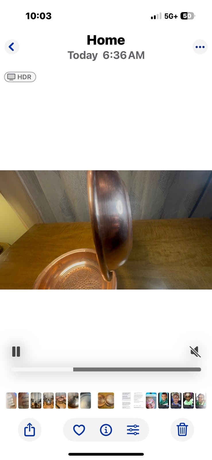 Vintage french sieve Copper pair - Thumbnail 5