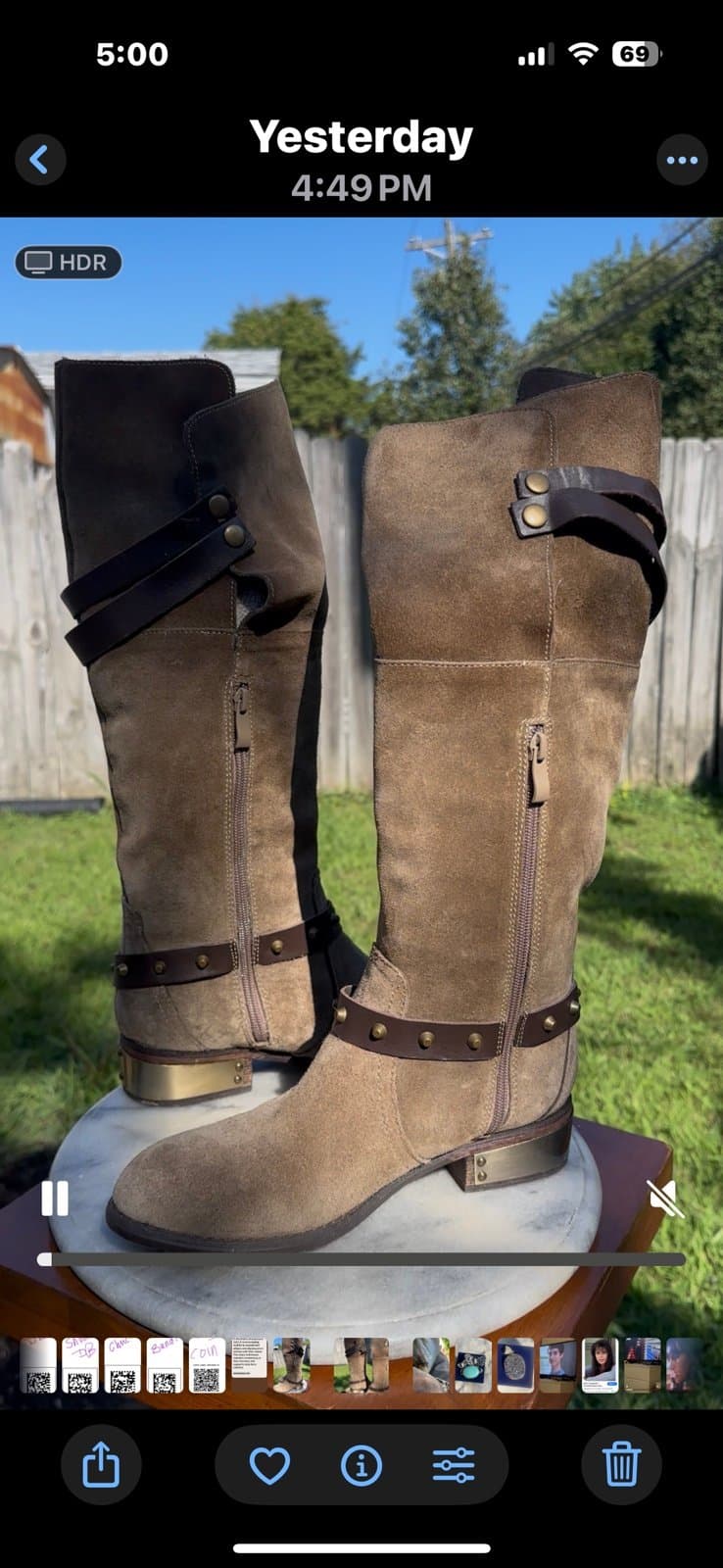 Woman’s knee high tan suede Size 7.5 knee-high boots