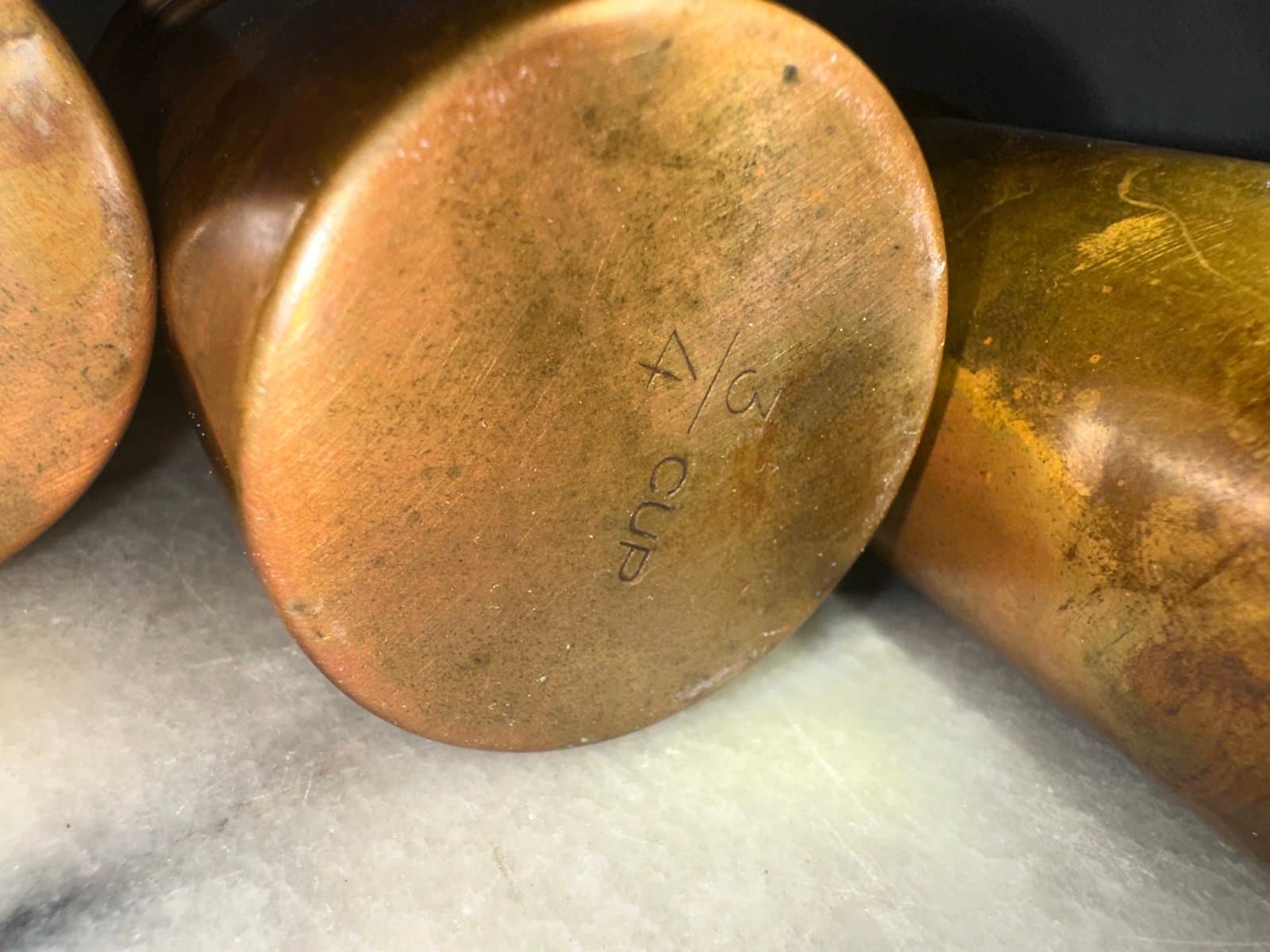 Antique 1920’s copper measuring cup set - Thumbnail 10