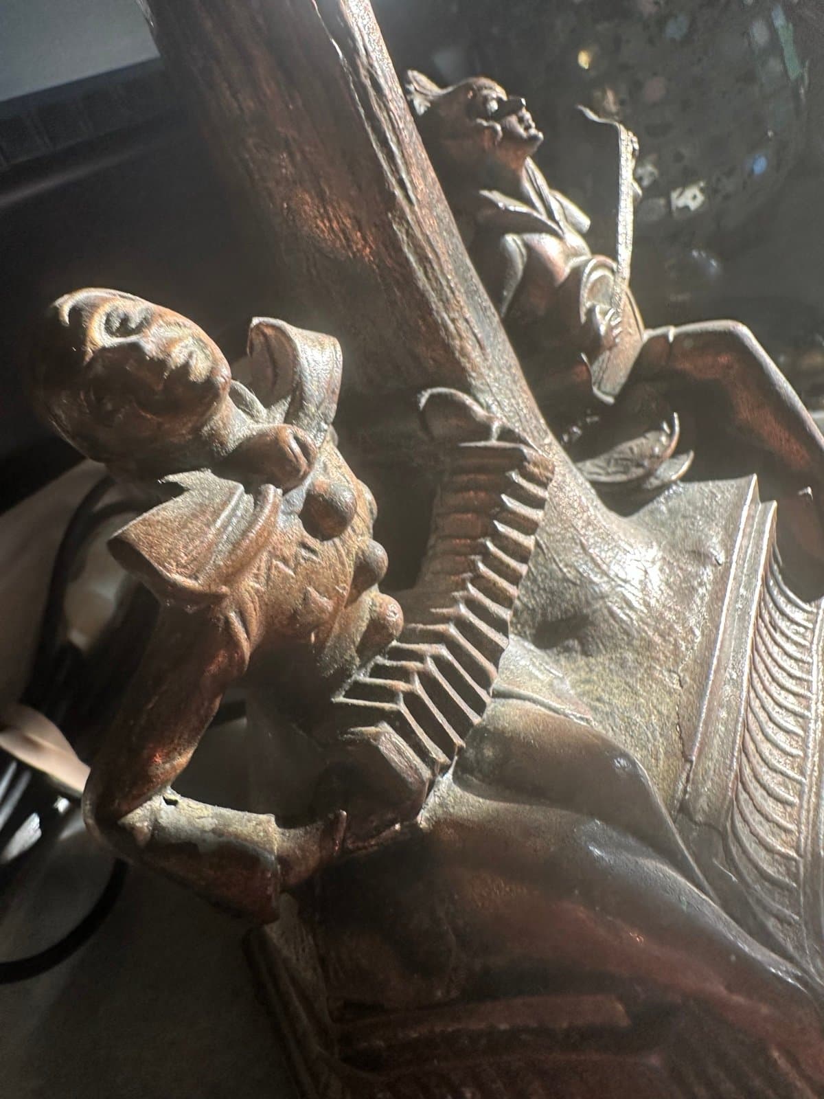 1930’s copper art deco (working) lamp - Thumbnail 3