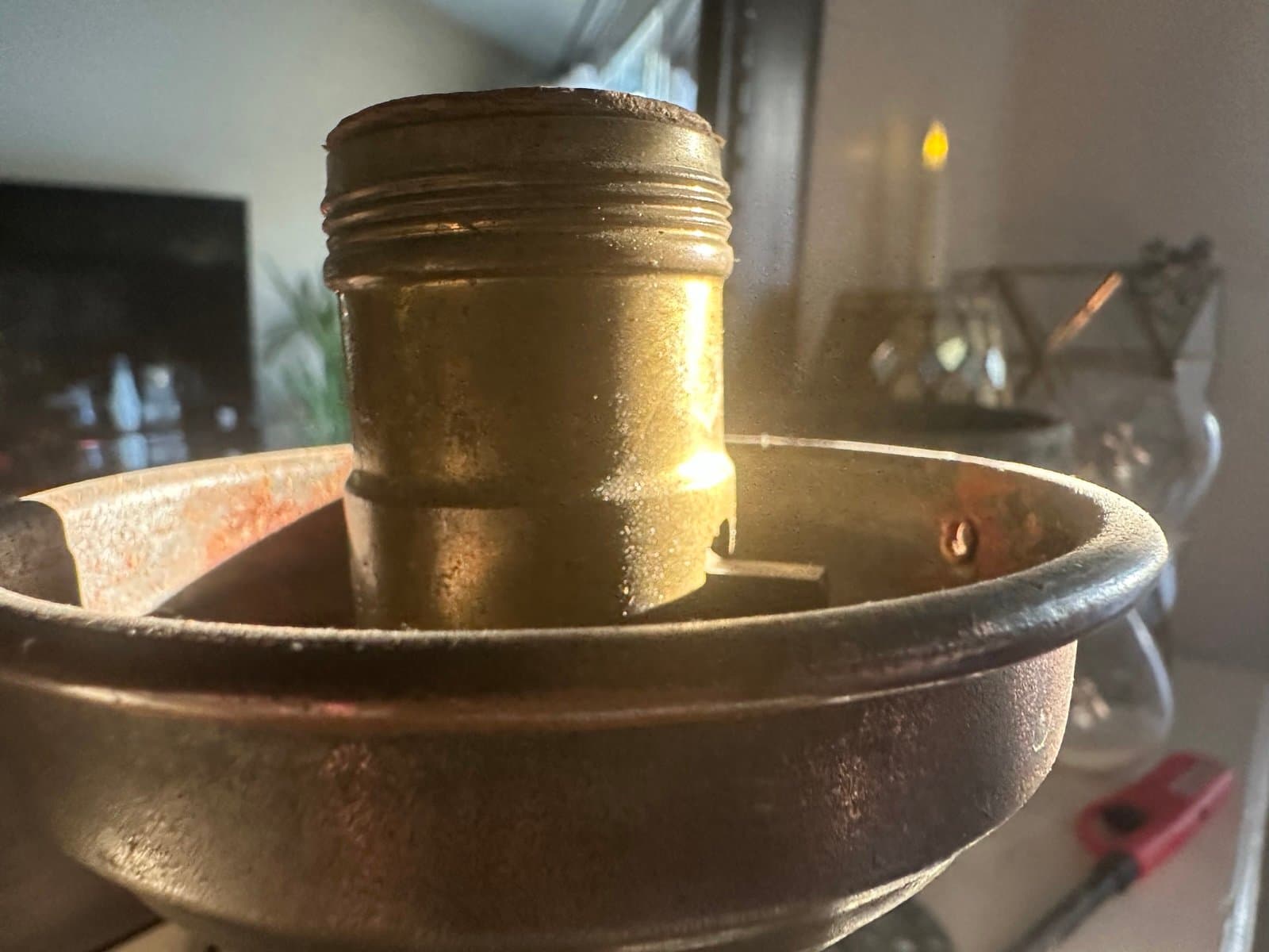 1930’s copper art deco (working) lamp - Thumbnail 10