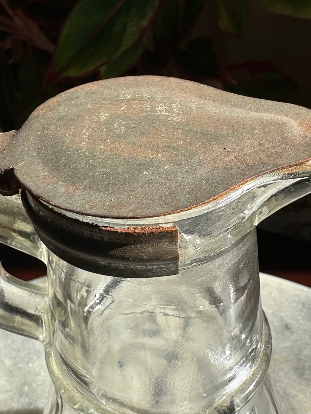 vintage Hazel Atlas glass syrup pitcher - Thumbnail 2