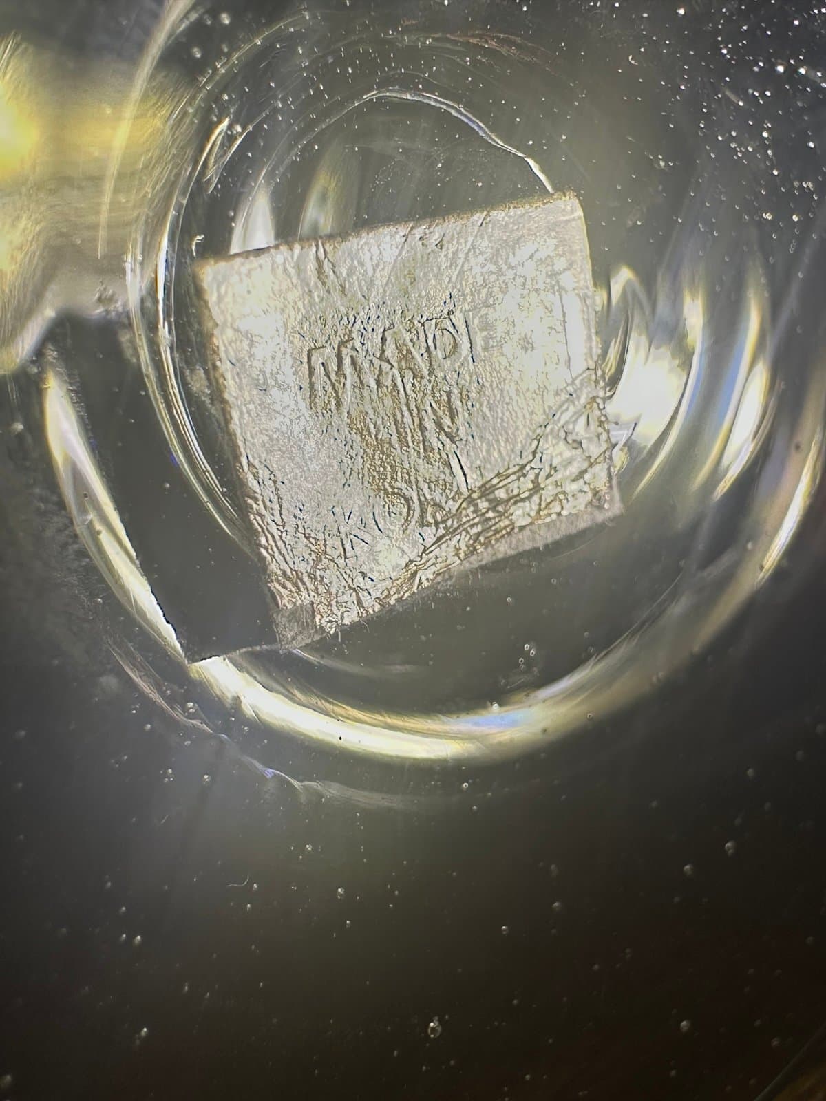 Pair of itialian antique green uranium wine glasses - Thumbnail 5