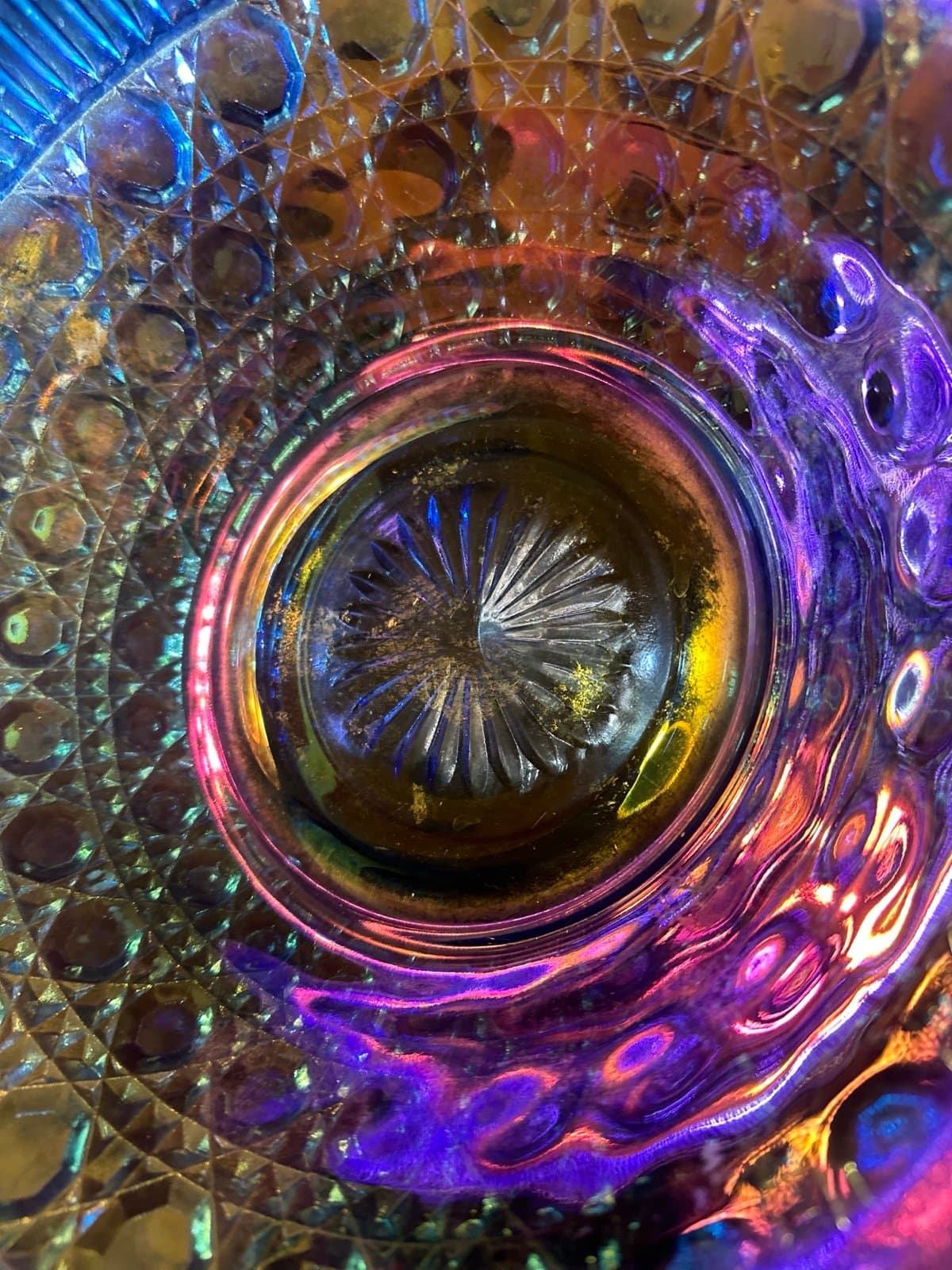 Vintage Indiana Glass Windsor Blue Carnival Bowl – A Depression Glass Collector’
