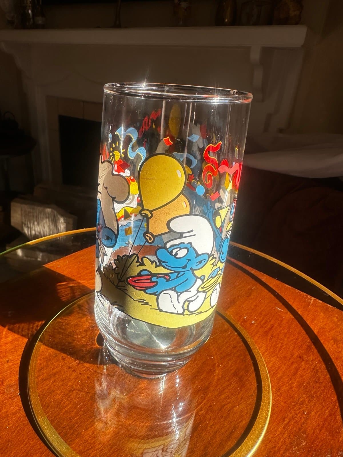 1983 baker Smurf glass