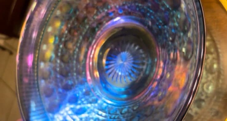 Vintage Indiana Glass Windsor Blue Carnival Bowl – A Depression Glass Collector’ - Thumbnail 7