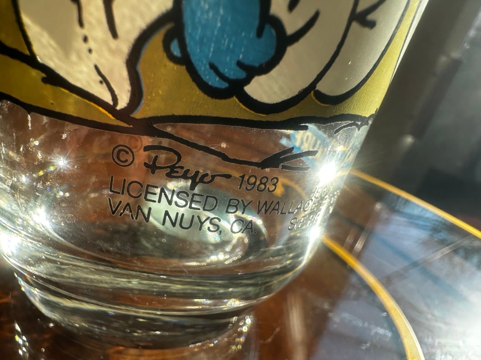 1983 baker Smurf glass - Thumbnail 8