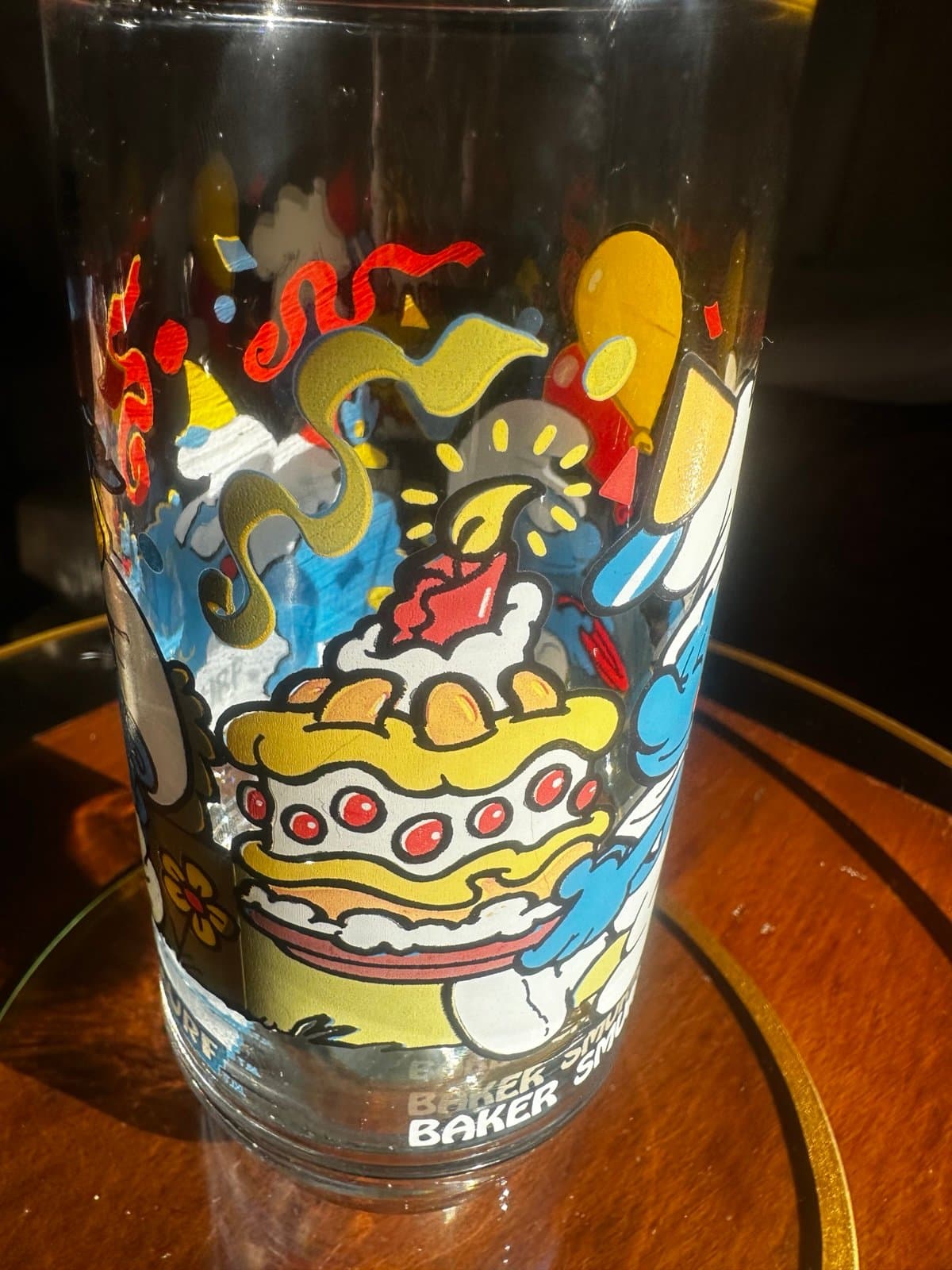 1983 baker Smurf glass - Thumbnail 4