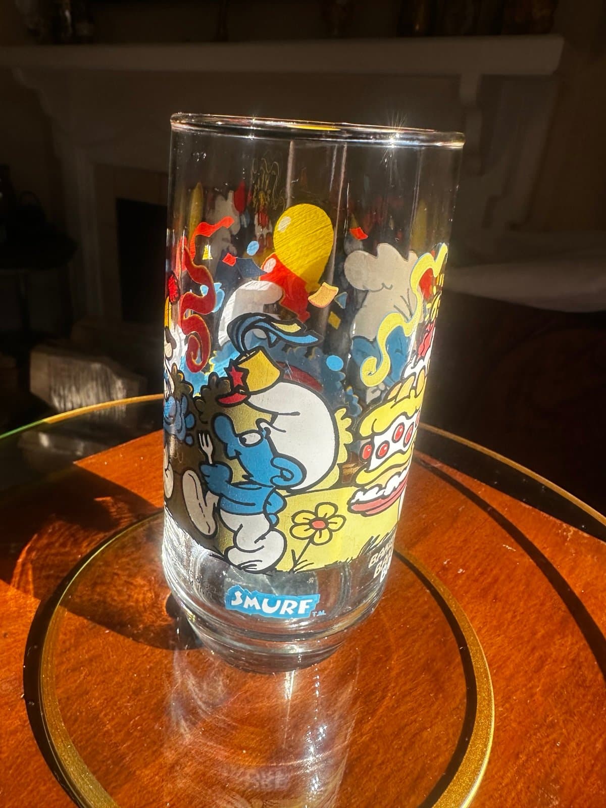 1983 baker Smurf glass - Thumbnail 3