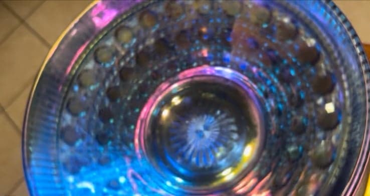 Vintage Indiana Glass Windsor Blue Carnival Bowl – A Depression Glass Collector’ - Thumbnail 8