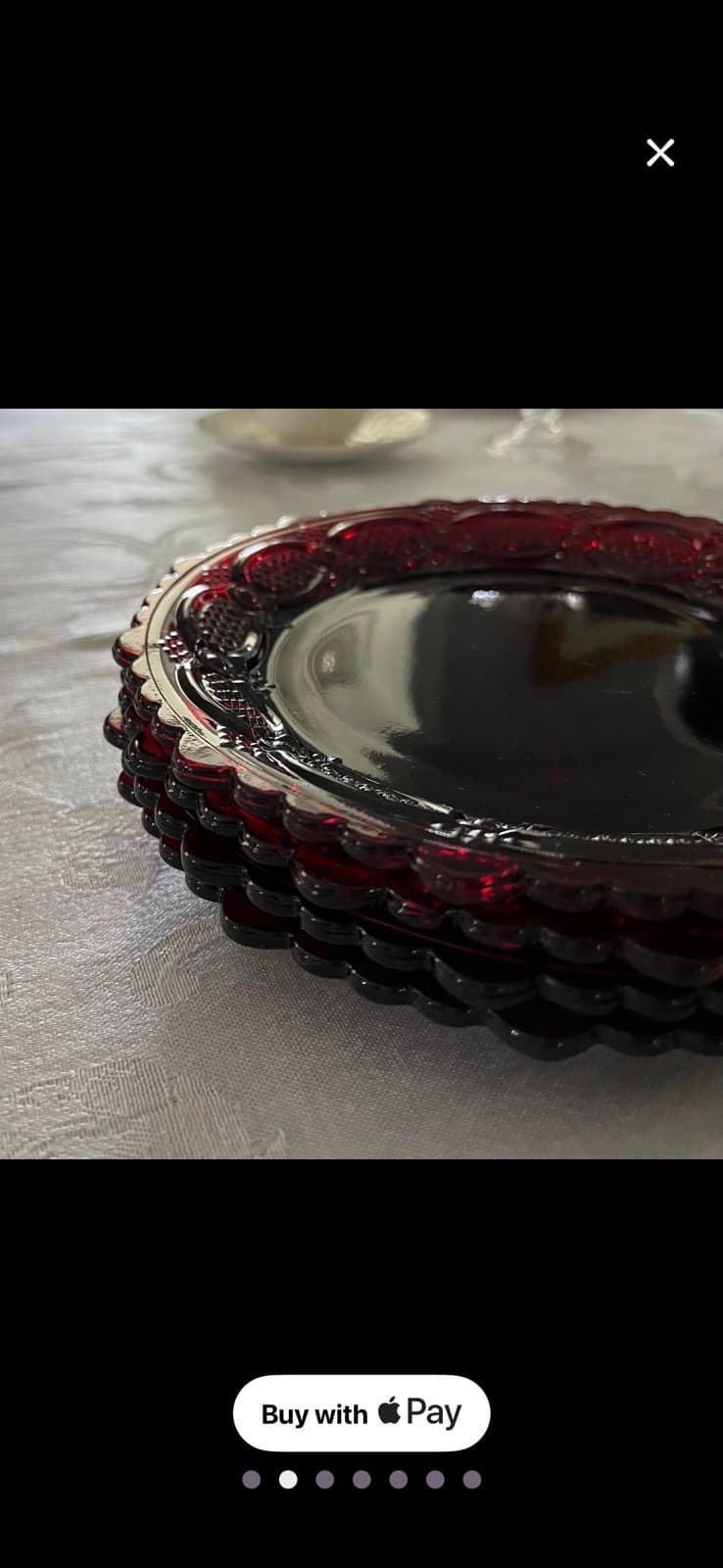 Vintage ruby avon salad plates (8) - Thumbnail 4