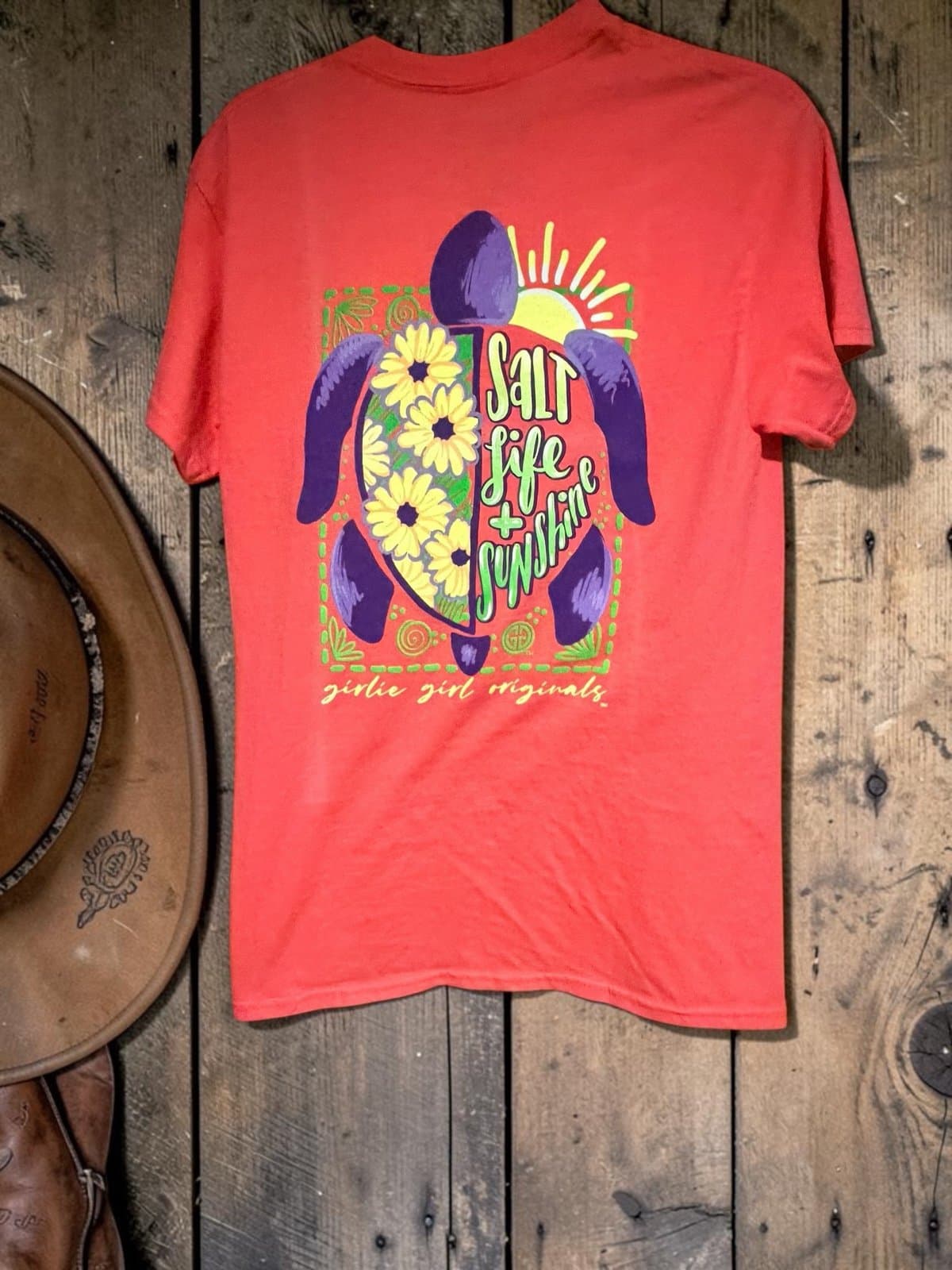 “Salt Life and Sunshine” Girlie Girl original tee, size small. - Thumbnail 2