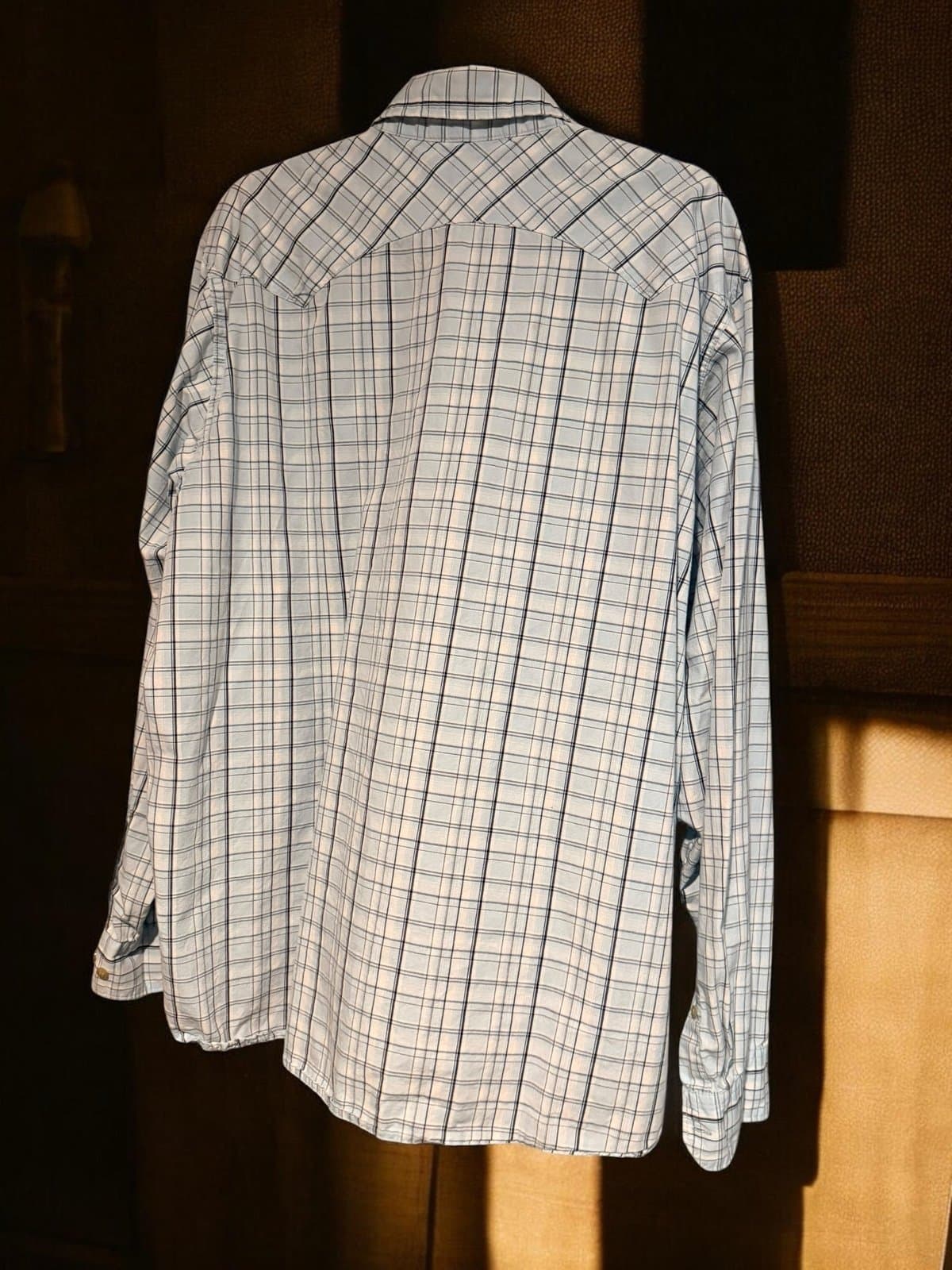 Wrangler Men's 2XL Blue Pearl Snap Shirt Lon - Thumbnail 7