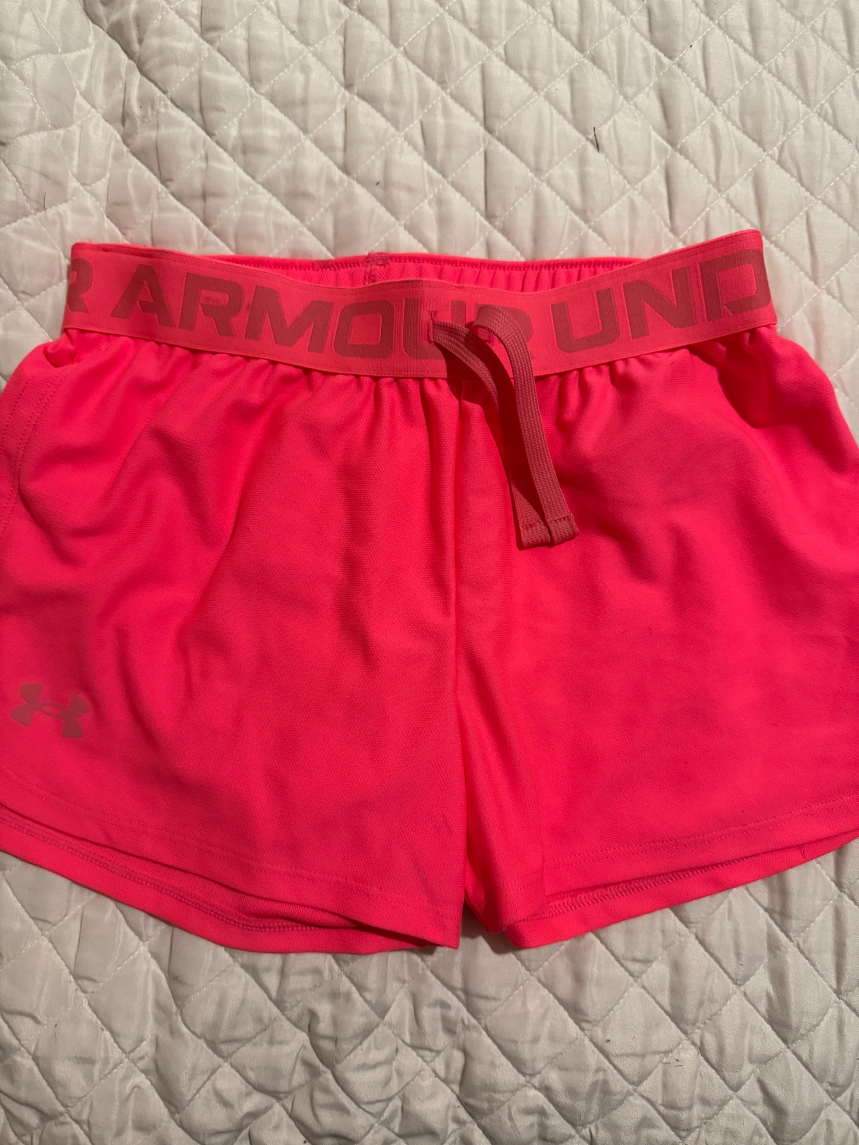 Under Armour Youth Pink Shorts Size YMD - Thumbnail 2