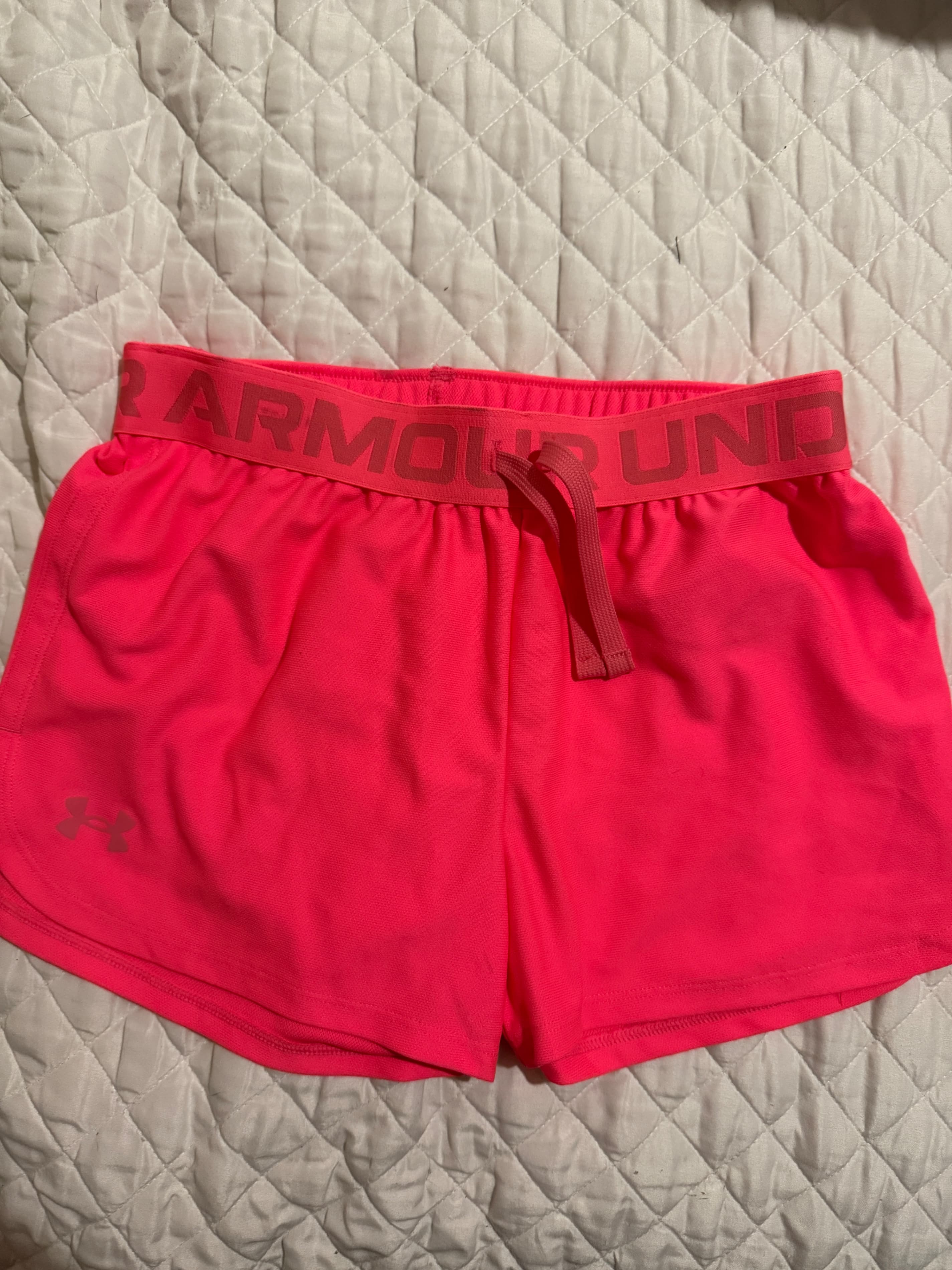 Under Armour Youth Pink Shorts Size YMD - Thumbnail 4