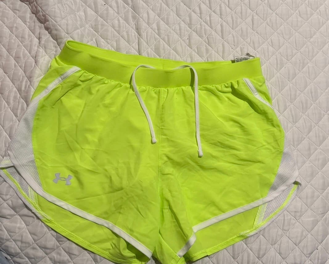 Under Armour Neon Green HeatGear Shorts Size M - Thumbnail 10