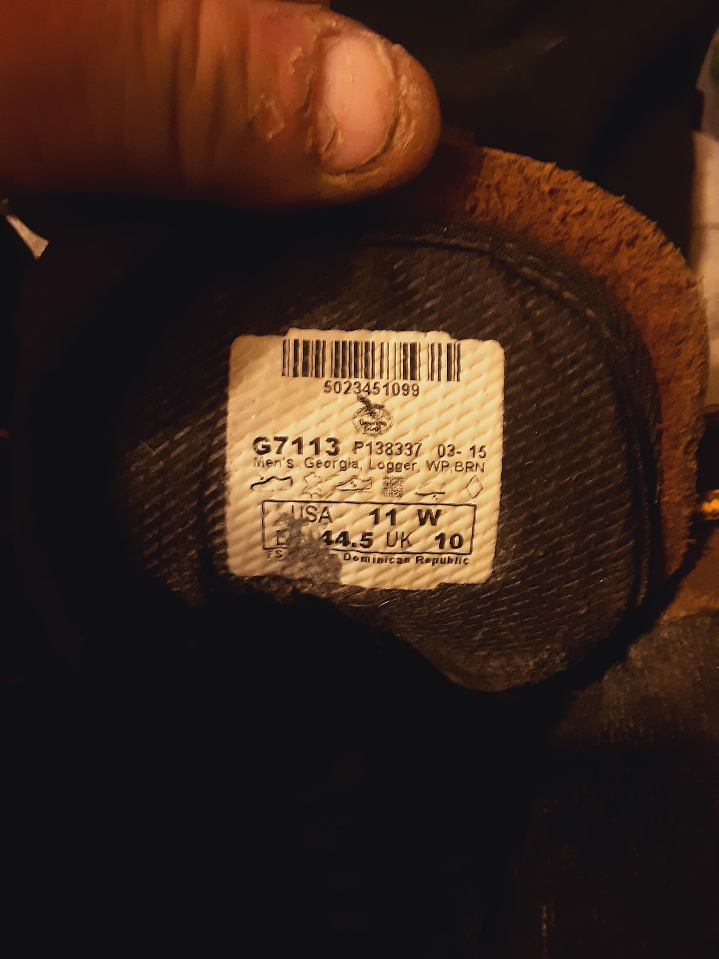 Georgia Boot Men's Logger Boots G7113 Size 11W - Thumbnail 3