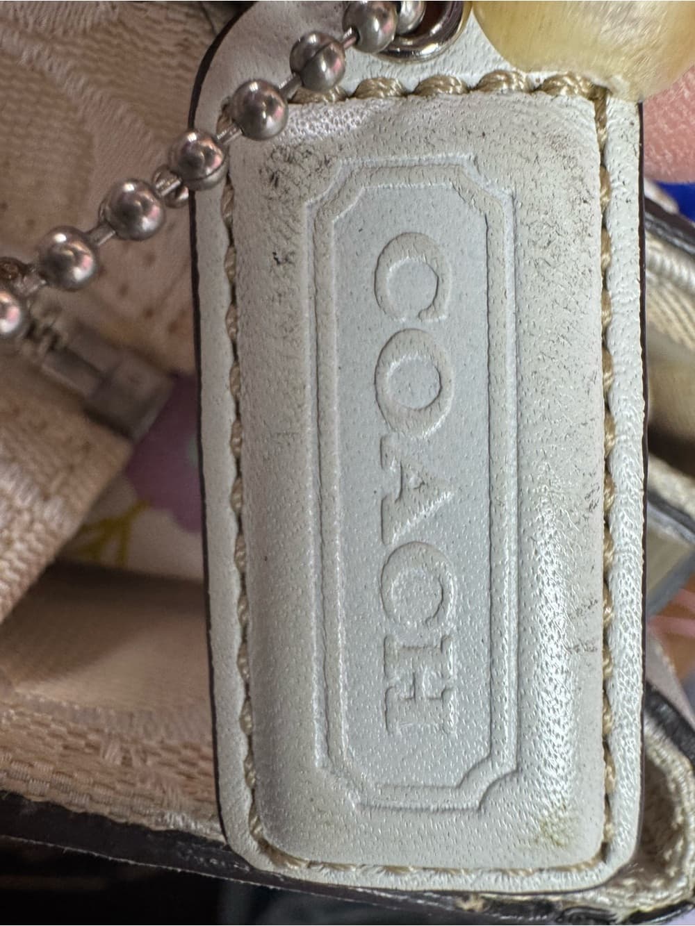 ★ Coach Signature Jacquard Cream Ivory Satchel Tote Handbag Purse - Thumbnail 2