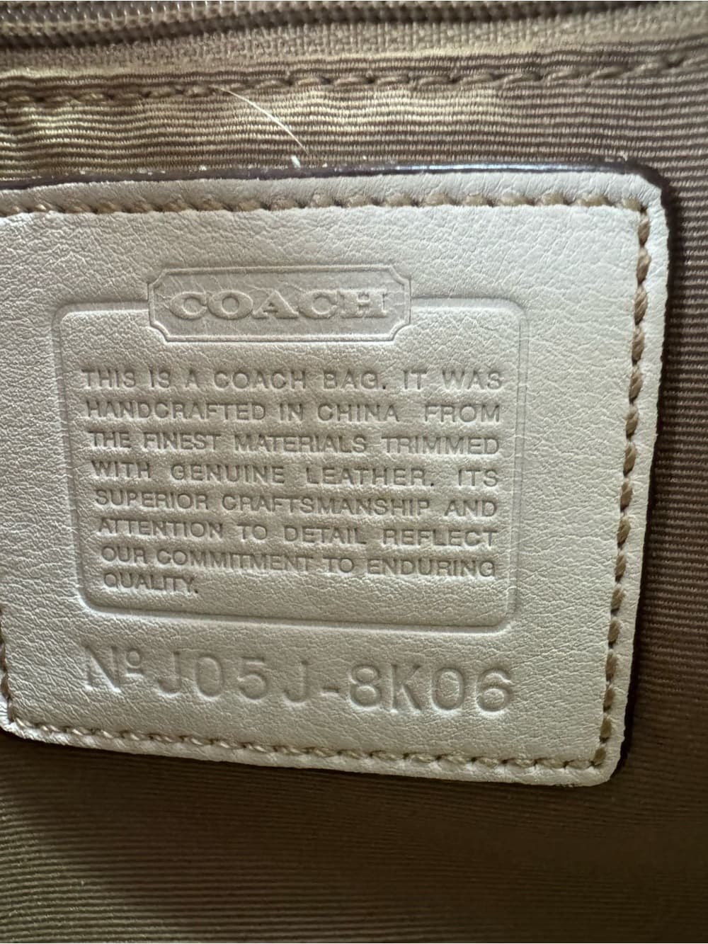★ Coach Signature Jacquard Cream Ivory Satchel Tote Handbag Purse - Thumbnail 10