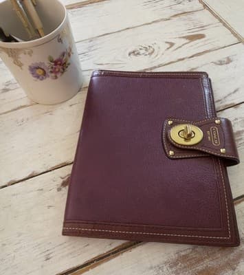 Coach Plum Legacy Turnlock Agenda Planner Notebook Sketchbook Organizer Y2K 2008