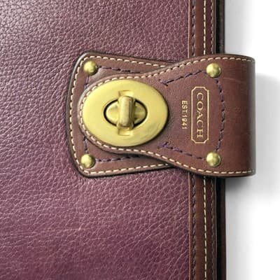 Coach Plum Legacy Turnlock Agenda Planner Notebook Sketchbook Organizer Y2K 2008 - Thumbnail 4