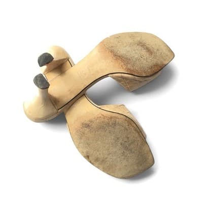 Stuart Weitzman Croc Embossed Leather Mules Beige/Nude Size 8.5 - Thumbnail 6