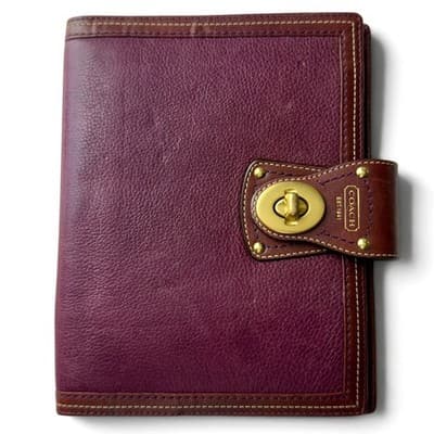 Coach Plum Legacy Turnlock Agenda Planner Notebook Sketchbook Organizer Y2K 2008 - Thumbnail 2