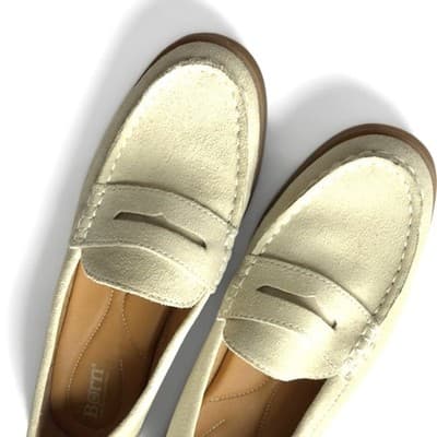 Born Finley Women's Slip-On Flat Loafer, Size 9.5, Casual Italian Leather Ivory - Thumbnail 3