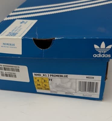 ADIDAS ORIGINALS NMD_R1 Junior Primeblue Size 4 White New In Box - Thumbnail 4