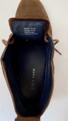 Cole Haan Ogden Stitch Chukka II Men, Brown Suede, Size 9.5, Excellant Condition - Thumbnail 11