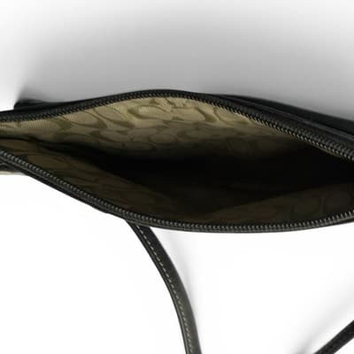 Vintage Y2K Coach Wristlet Black With Coach Monogram Interior, Exterior Pocket - Thumbnail 7