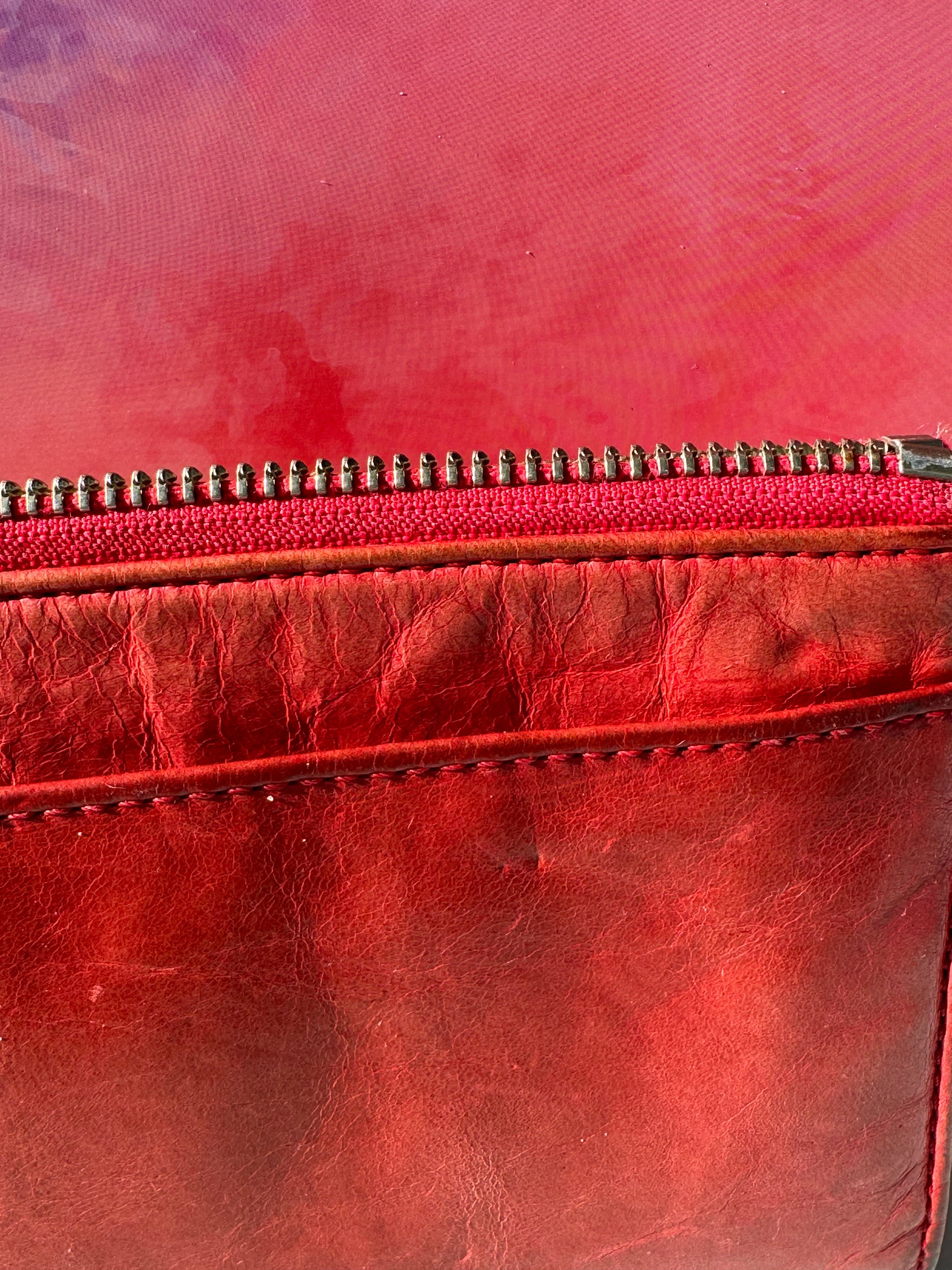 ★ Coach Poppy Red Leather Wristlet Clutch Wallet Zip Organizer - Thumbnail 3