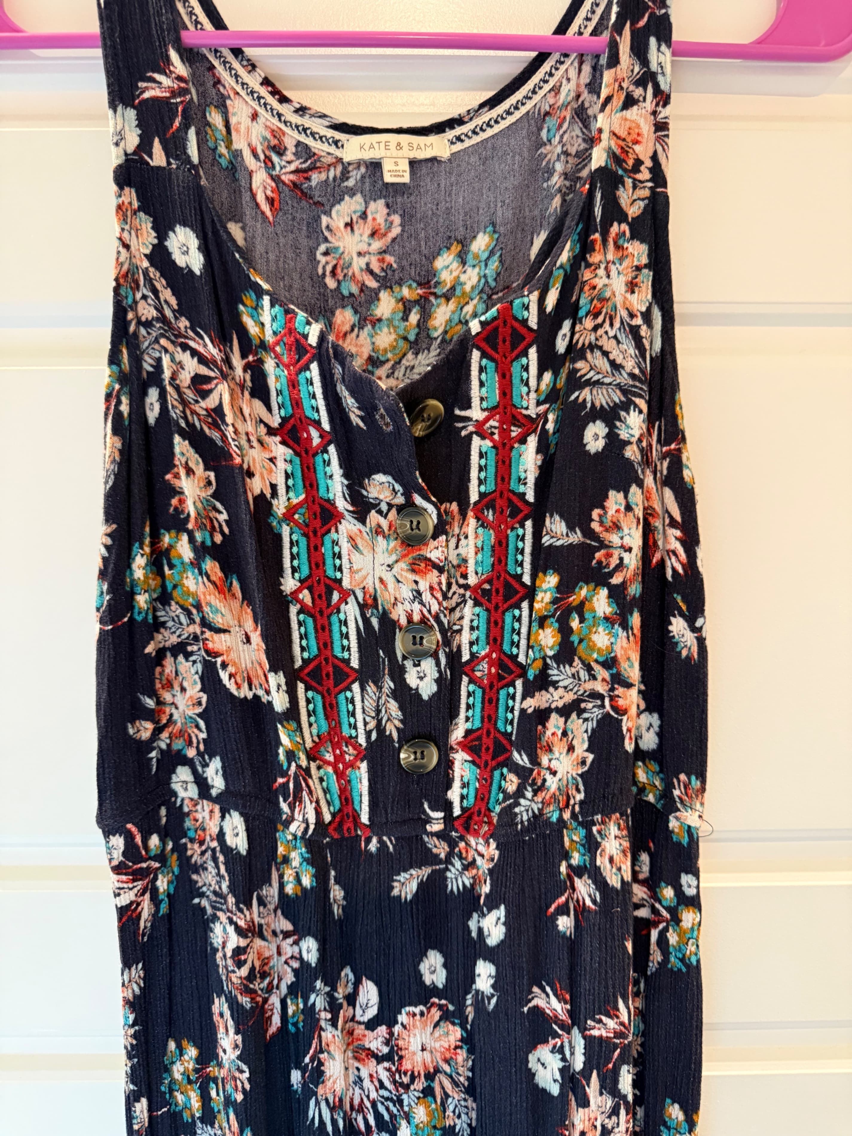 Kate & Sam Floral Maxi Dress Size S - Thumbnail 2