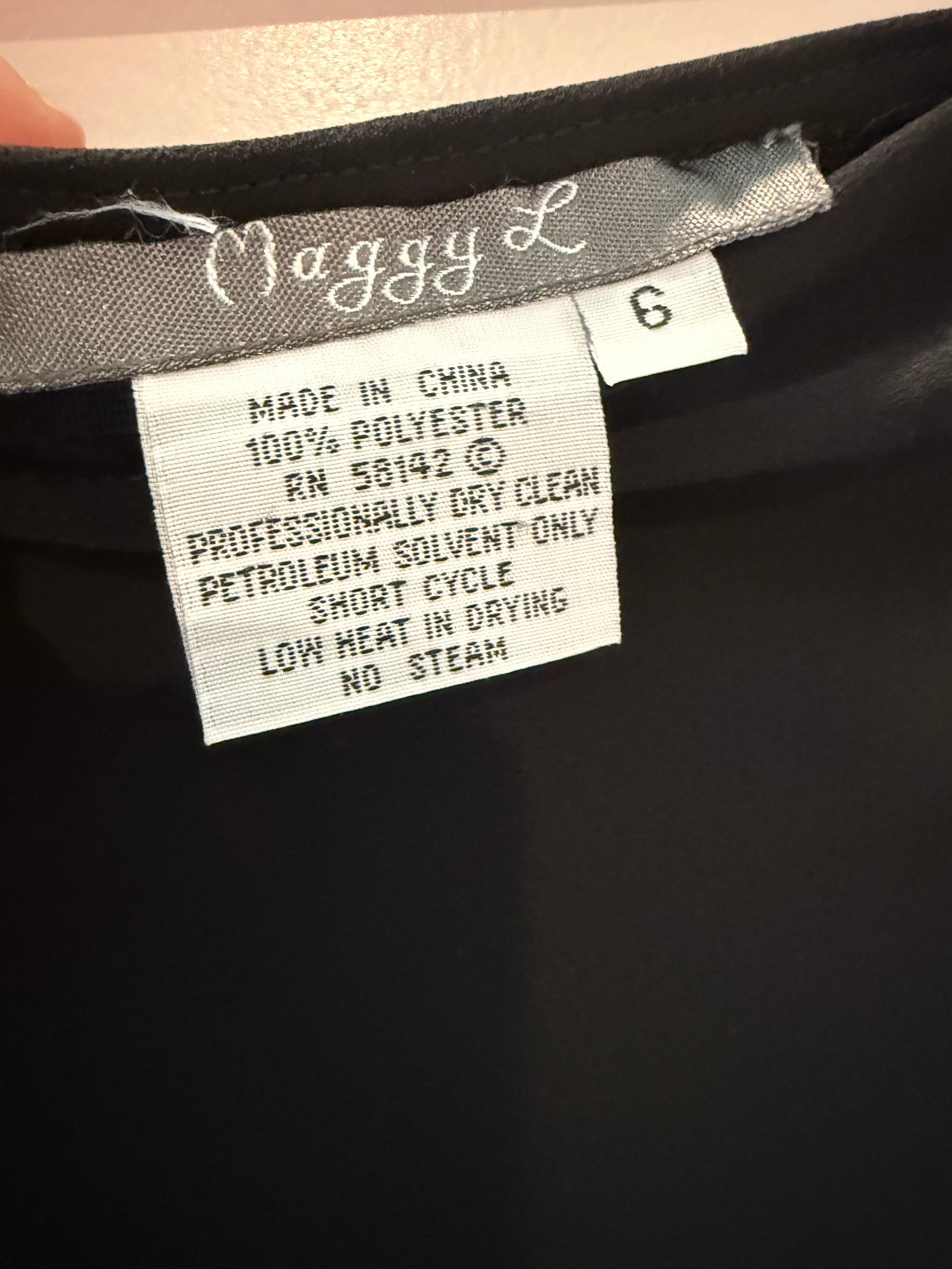 Maggy L Black Tiered Skirt Size 6 - Thumbnail 2