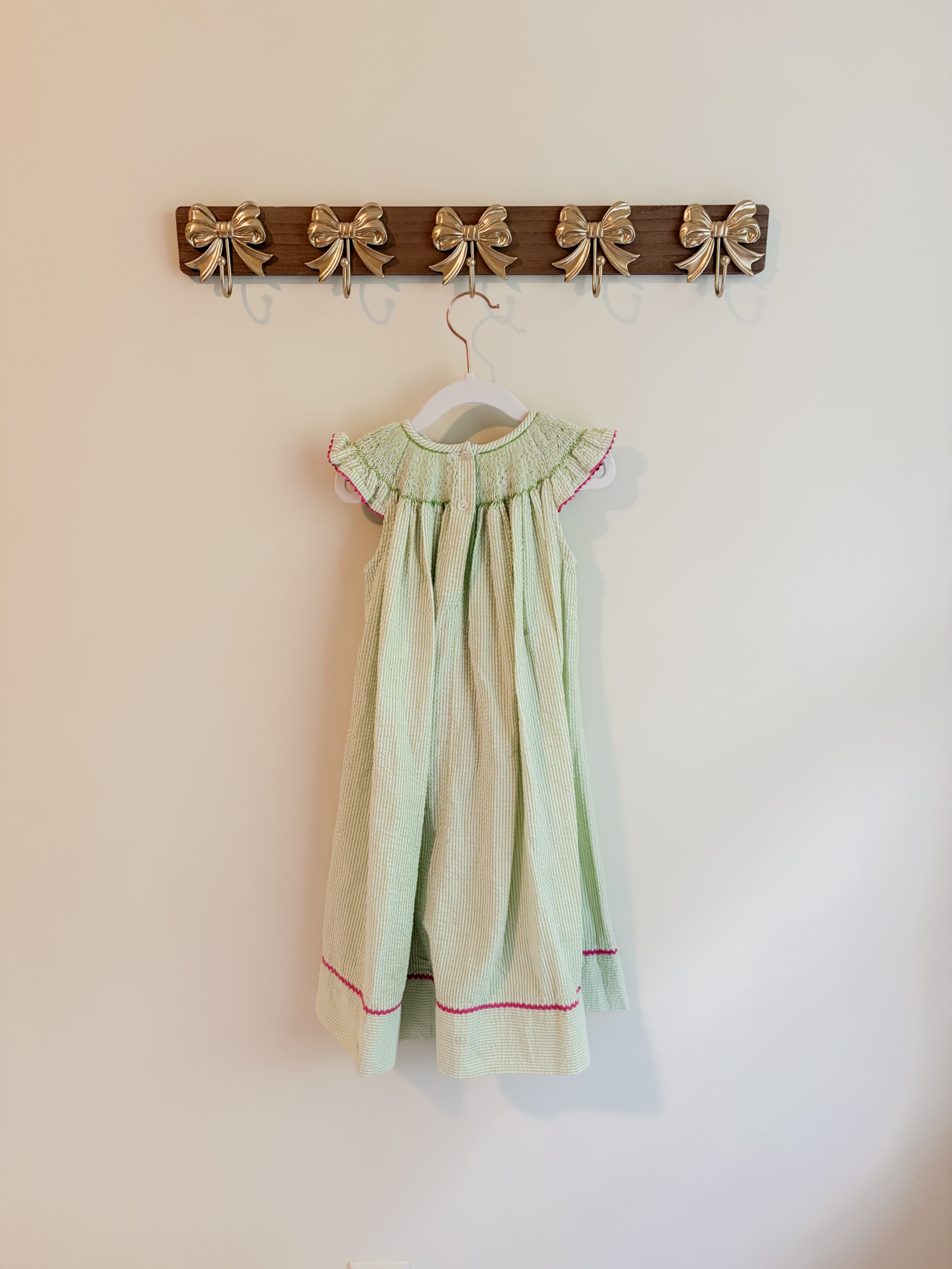 Vive La Fete Girls' size 4 Green Smocked animal dress - Thumbnail 2
