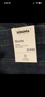 Women’s Plus SONOMA "Goods For Life" Premium High-Waist Denim Short Size 24W NWT - Thumbnail 2