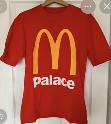 McDonalds Shirt Mens L Palace Skateboards Shirt Palace X McDonald’s Arch Red - Thumbnail 3