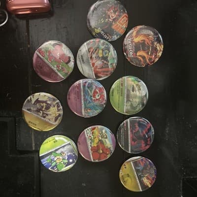 Custom Pokemon Card Buttons! Made from real Pokemon Cards. Msg For Req. - Thumbnail 7