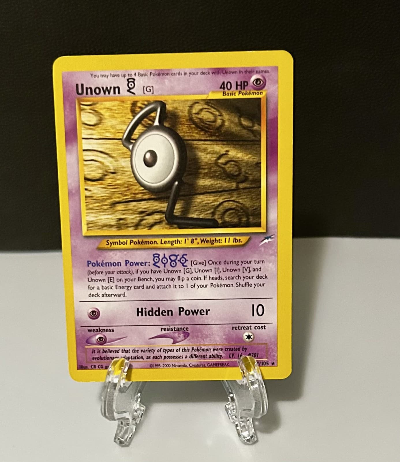 Unown [G] 27/105 Neo Destiny Regular