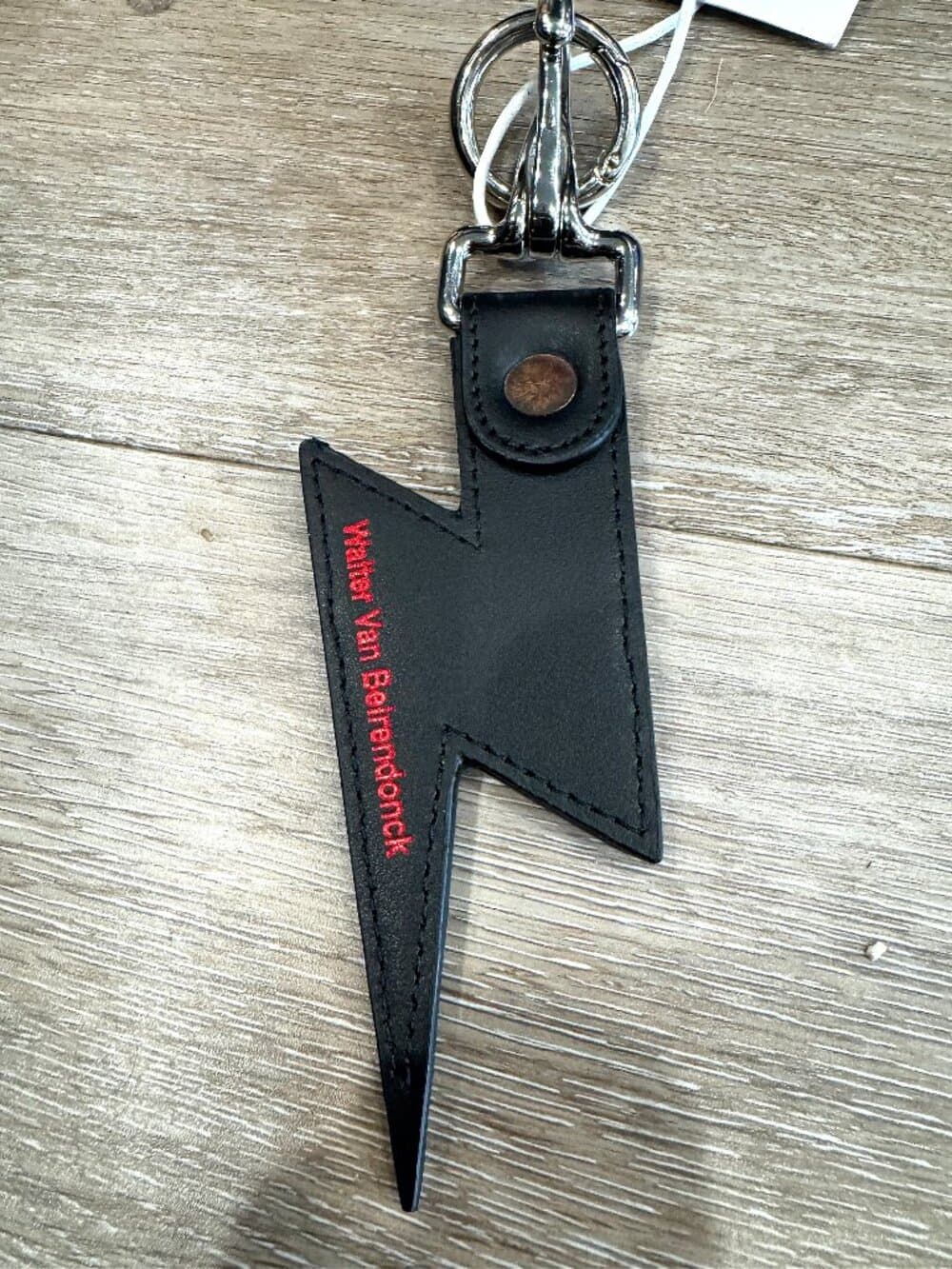 Walter Van Beirendonck Leather Lightning Bolt Keychain - Thumbnail 3