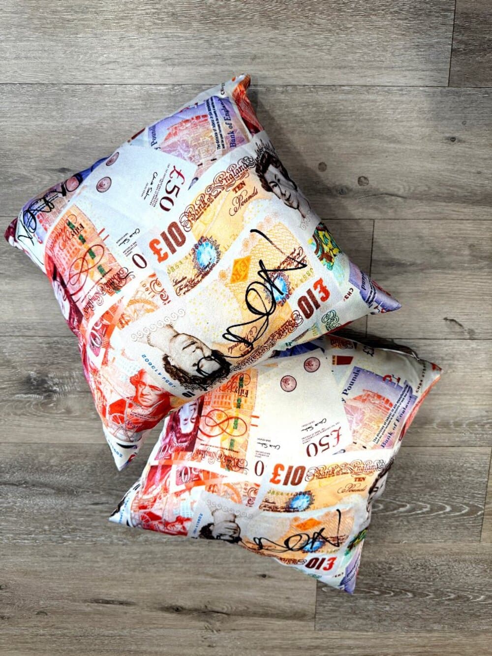 Westwood inspired Money print cushion cover. - Thumbnail 3