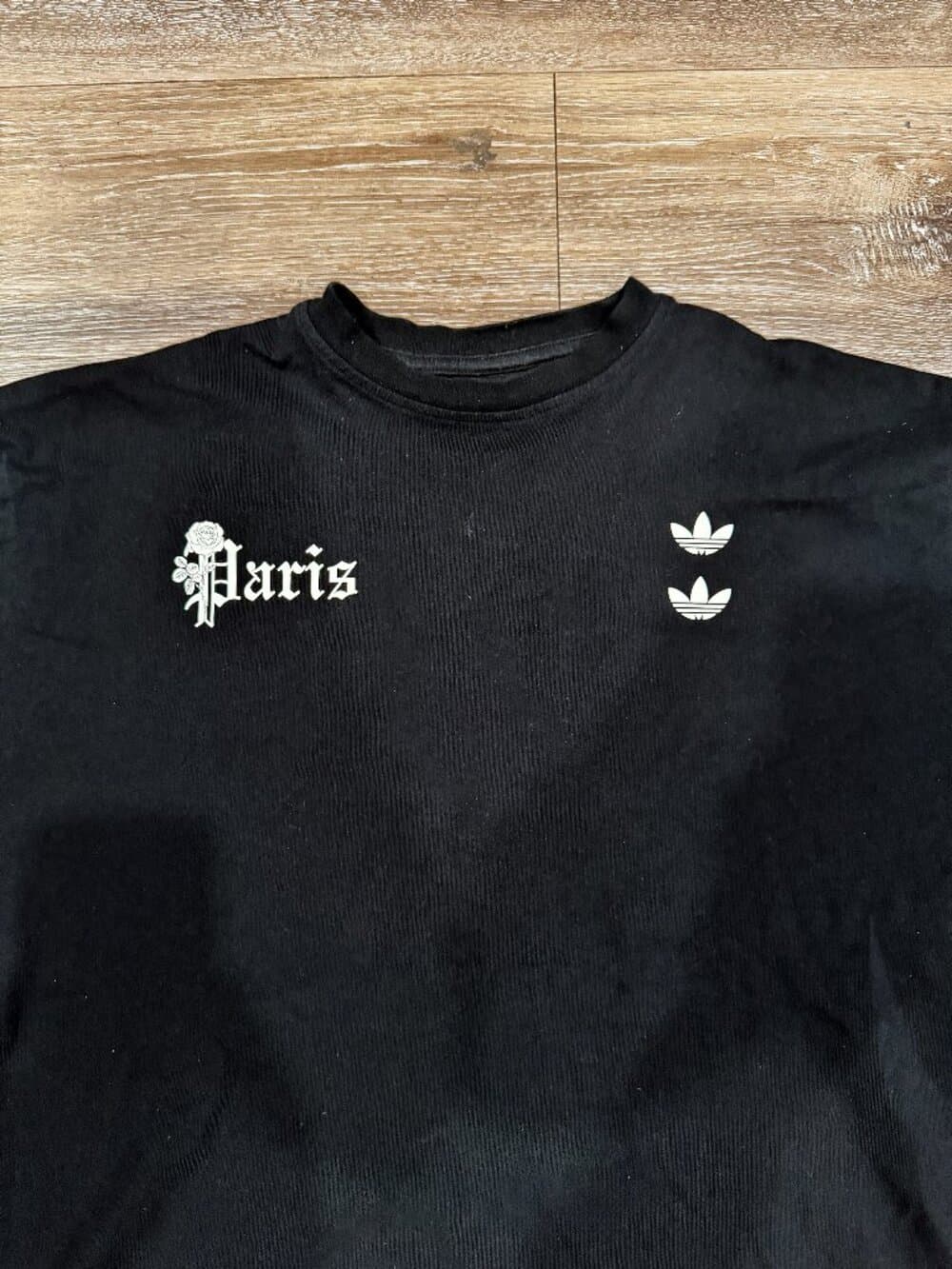 Adidas x Willy Chavarria Black "Paris" Oversized Graphic Print Tee