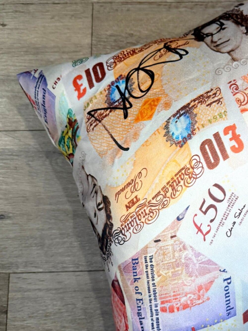 Westwood inspired Money print cushion cover. - Thumbnail 5