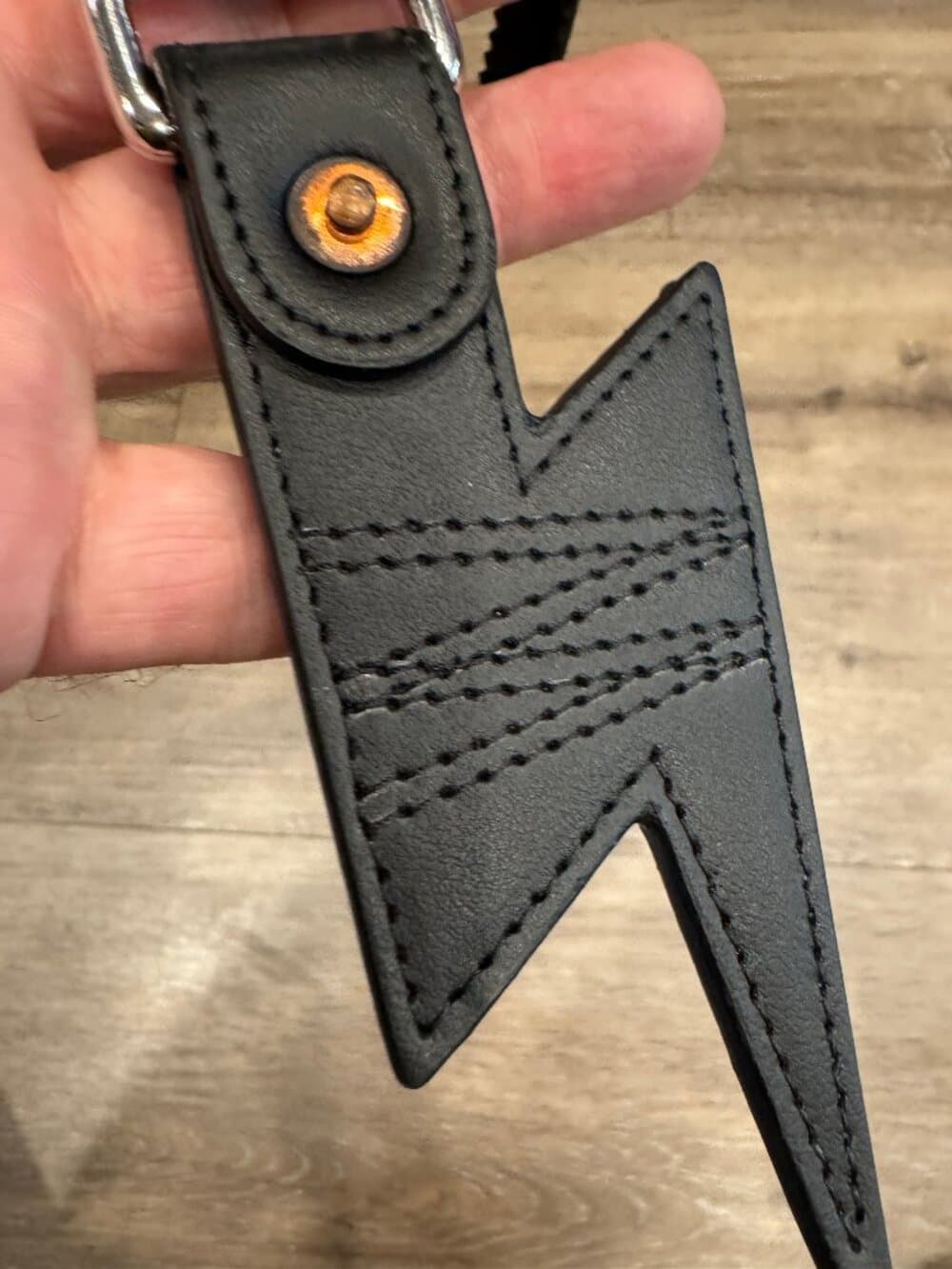 Walter Van Beirendonck Leather Lightning Bolt Keychain - Thumbnail 8