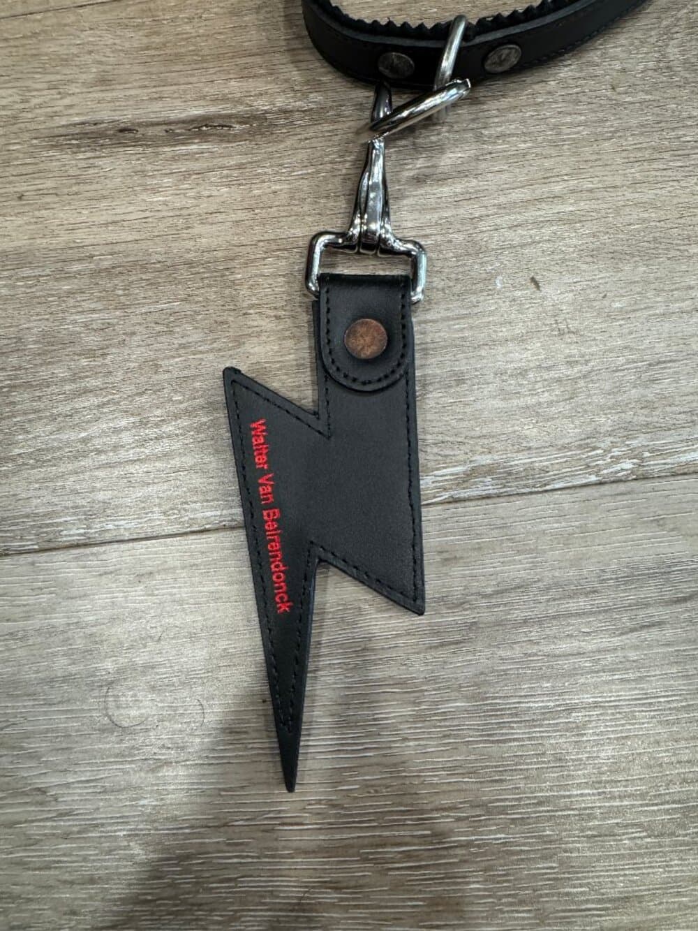 Walter Van Beirendonck Leather Lightning Bolt Keychain - Thumbnail 9