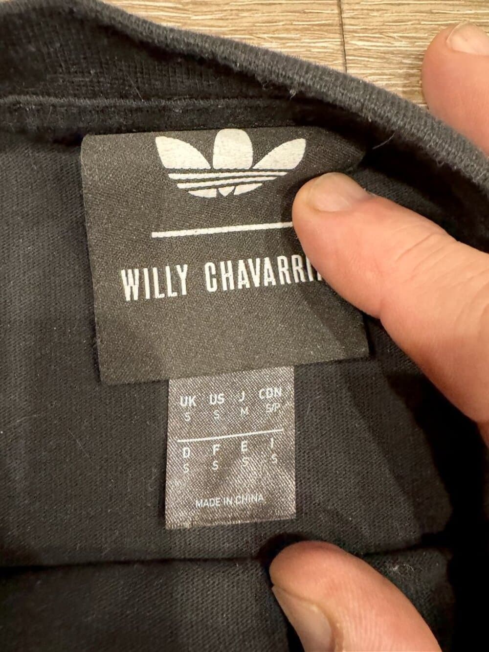 Adidas x Willy Chavarria Black "Paris" Oversized Graphic Print Tee - Thumbnail 2