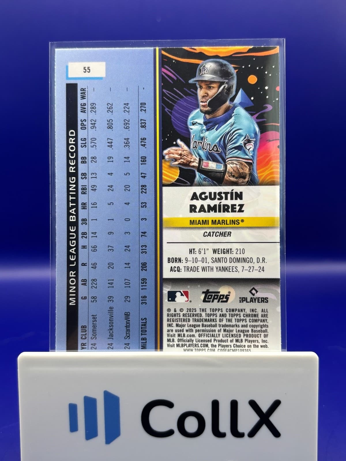 2025 Topps Cosmic Chrome Augustin Ramirez RC #55 Rookie Baseball Card NM - Thumbnail 2