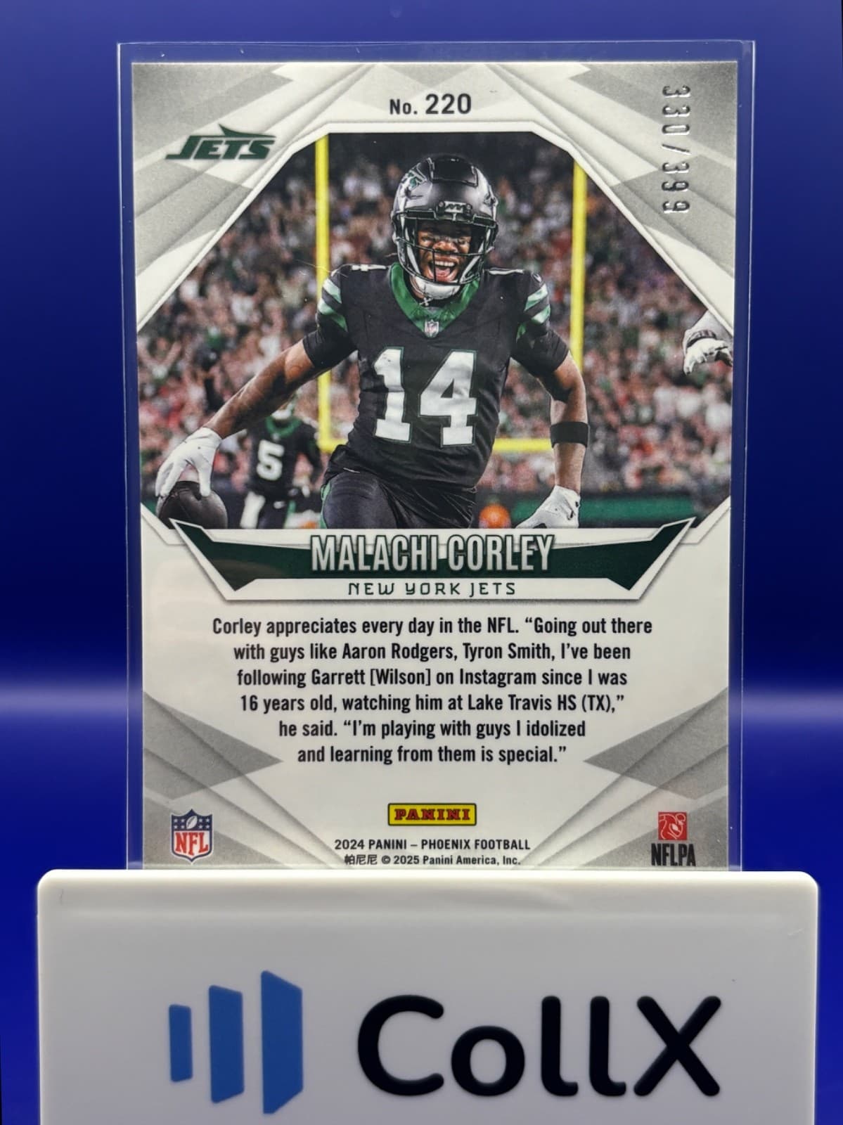2024 Panini Phoenix Malachi Corley RC #220 /399 Rookie - Thumbnail 2